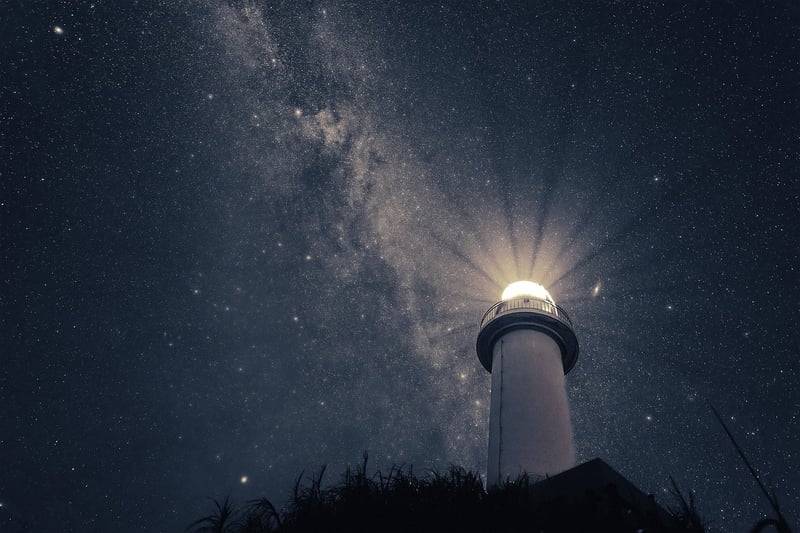 Milky Way galaxy over wilderness